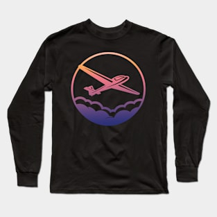 Glider Sailplane Biplane aerial floating soaring Long Sleeve T-Shirt